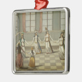 踊って下さいギリシャの女性と流行である メタルオーナメント (左)