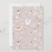 踊って回って バレリーナ ブッシュピンク 誕生日 招待状 (裏面)