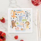 踊って歌って遊ぼう キッズ誕生日 スタンダードランチョンナプキン (インサイチュ)