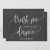 踊ってOK アルコール サイン - Lovely カリグラフィー (正面/裏面)