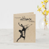 踊られた押されたカード カード (黄色い花)