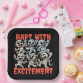 踊りおもしろいのミイラが興奮に包まれる ペーパープレート (パーティー)