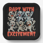 踊りおもしろいのミイラが興奮に包まれる ペーパープレート (正面)