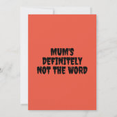 踊りおもしろいのミイラが興奮に包まれる 招待状 (裏面)