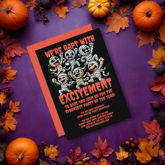 踊りおもしろいのミイラが興奮に包まれる 招待状