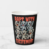 踊りおもしろいのミイラが興奮に包まれる 紙コップ (裏面)