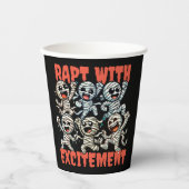 踊りおもしろいのミイラが興奮に包まれる 紙コップ (正面)