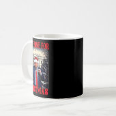 踊りおもしろいのユーモアのあるトランプ私はChriの家に行く コーヒーマグカップ (正面左)