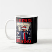 踊りおもしろいのユーモアのあるトランプ私はChriの家に行く コーヒーマグカップ (左)