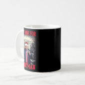 踊りおもしろいのユーモアのあるトランプ私はChriの家に行く コーヒーマグカップ (正面左)