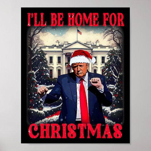 踊りおもしろいのユーモアのあるトランプ私はChriの家に行く ポスター (正面)