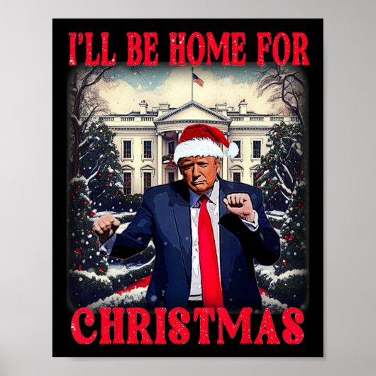 踊りおもしろいのユーモアのあるトランプ私はChriの家に行く ポスター (正面)