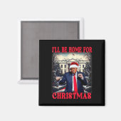 踊りおもしろいのユーモアのあるトランプ私はChriの家に行く マグネット (正面/裏面)