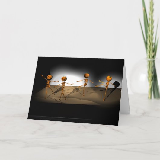 踊りおもしろいカボチャ カード (正面)