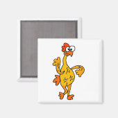 踊りおもしろいゴムチキン マグネット (正面/裏面)