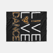 踊りおもしろいシャツウーメンズガールズライブラブダンス フリースブランケット (正面(横))