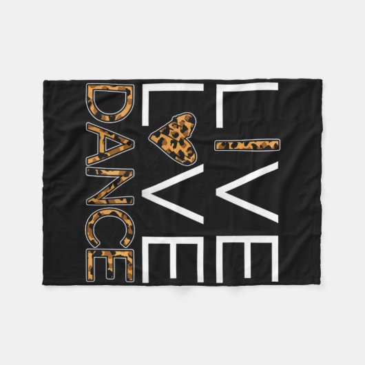 踊りおもしろいシャツウーメンズガールズライブラブダンス フリースブランケット (正面(横))