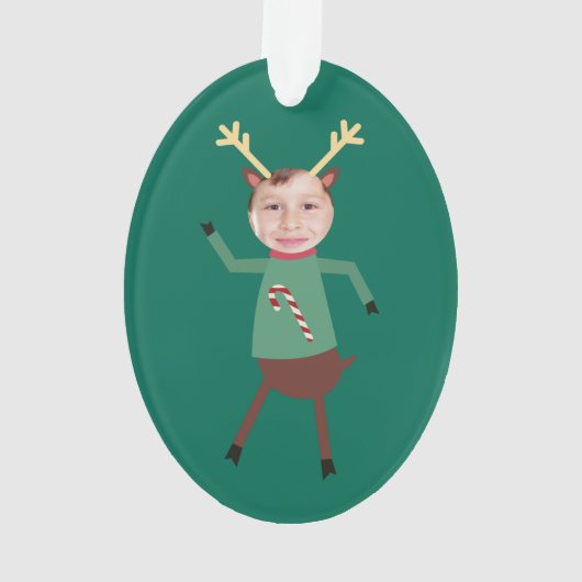 踊りおもしろいトインデナーフォトホリデーオーナメント オーナメント (裏面)