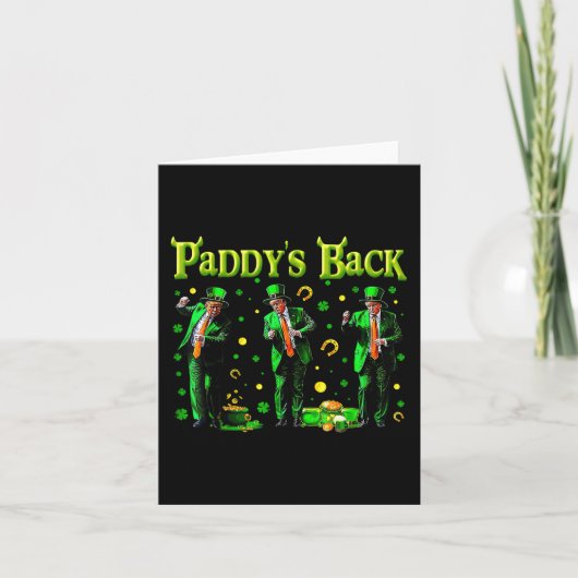 踊りおもしろいトランプSt patricks dayパディスバック カード (正面)