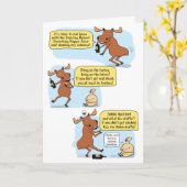 踊りおもしろいムース飲感謝祭 カード (黄色い花)