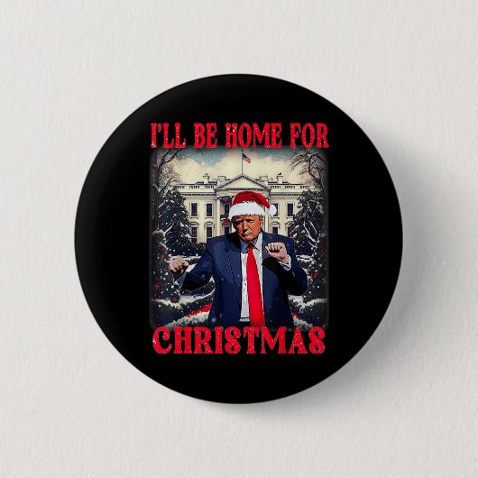 踊りおもしろいユーモアのあるトランプ私は家に帰る 缶バッジ (正面)