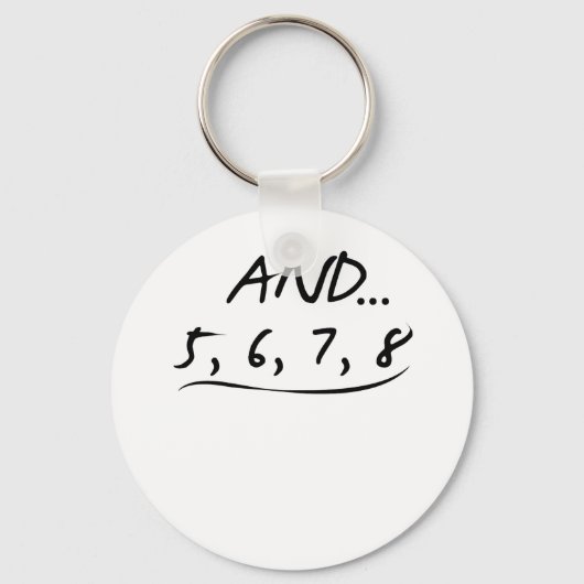 踊りおもしろい先生ギフトと5 6 7 8 Love Dance キーホルダー (正面)