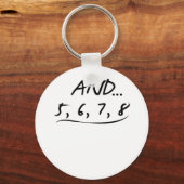 踊りおもしろい先生ギフトと5 6 7 8 Love Dance キーホルダー (正面)