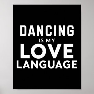 踊りおもしろい恋人踊りは私の愛の言語 ポスター