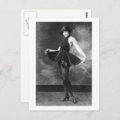 踊りかわいらしガール， 1910年代 ポストカード (正面/裏面)