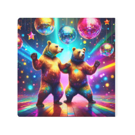 踊りがディスコに来る メタルプリント