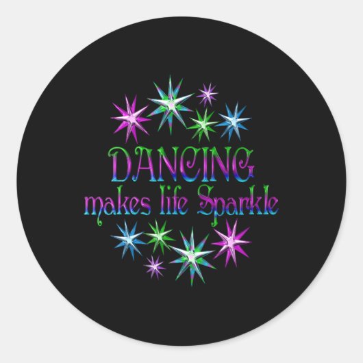 踊りが人生を輝かせる ラウンドシール (正面)