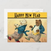 踊りが新年の希望を抱く シーズンポストカード (正面/裏面)