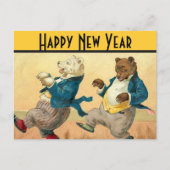 踊りが新年の希望を抱く シーズンポストカード (正面)