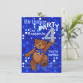 踊りが男の子に4歳の誕生日パーティーを授かる 招待状 (スタンド正面)