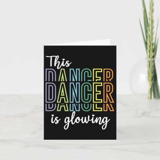 踊りこのダンサーはダン白熱［赤熱］光を放つサー カード (正面)