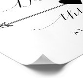 踊りこの方法エレガントのスクリプト方向記号 ポスター (角)