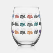 踊りたい焼 ステムなしワイングラス (左)