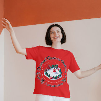 踊りでクリスマスを通じてスーパーパワーの動き Tシャツ