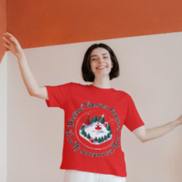 踊りでクリスマスを通じてスーパーパワーの動き Tシャツ