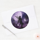 踊りで月光の妖精のシール ラウンドシール (封筒)