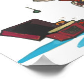 踊りとビニール音版可愛いホッブズアートワーク ポスター (角)