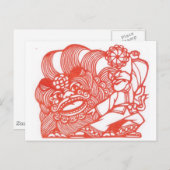 踊りとライオン ポストカード (正面/裏面)