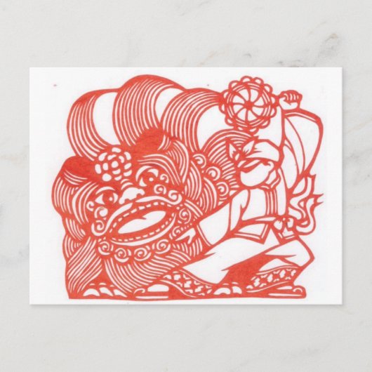 踊りとライオン ポストカード (正面)