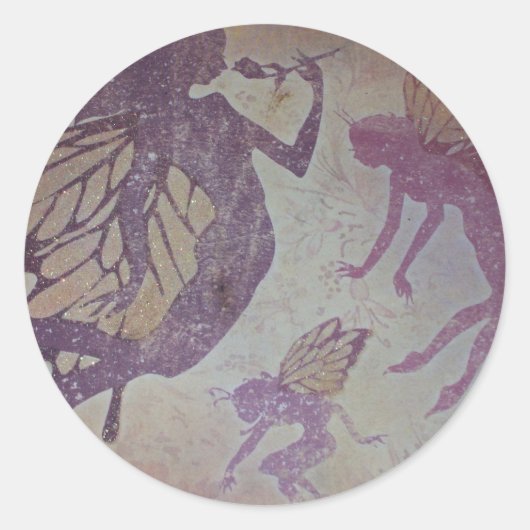 踊りと妖精 ラウンドシール (正面)