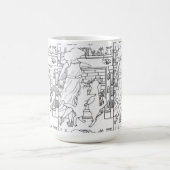 踊りと猫🐈 コーヒーマグカップ (中央)