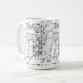 踊りと猫🐈 コーヒーマグカップ (正面左)