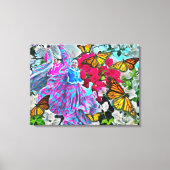 踊りと花&蝶PV01 Art キャンバスプリント (正面)
