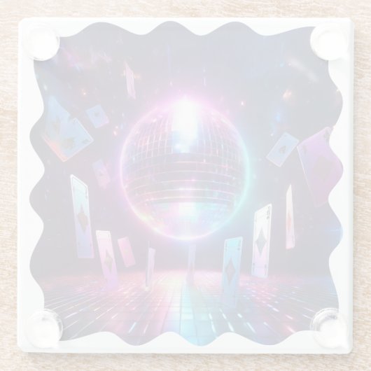 踊りと賭博の夜の準備ができている ガラスコースター (裏面)