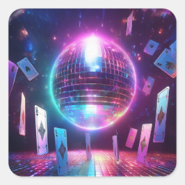 踊りと賭博の夜の準備ができている スクエアシール