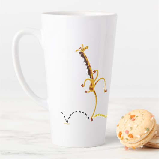 踊りのまわりにBAD "物" GIRAFFE by Jeff Willis カフェラテマグ (インサイチュ)